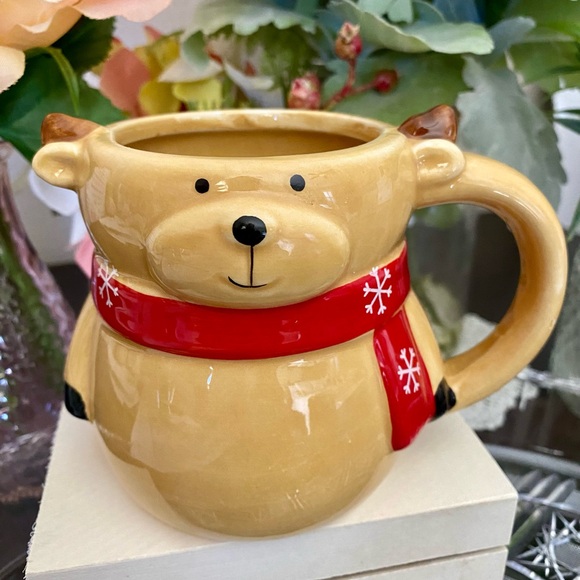 🆕🎄☕️ LIMITED EDITION CHRISTMAS BEAR HOLIDAY MUGS! SET OF 4! BRAND NEW NEVER USED - Picture 6 of 9